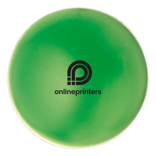 Pelota antiestrs verde de espuma.