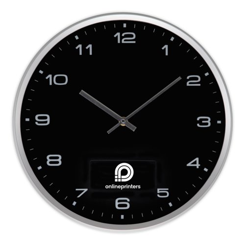 Reloj de pared con esfera intercambiable.