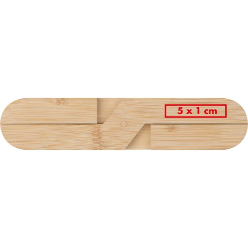 Posavasos plegable de bamb claro.