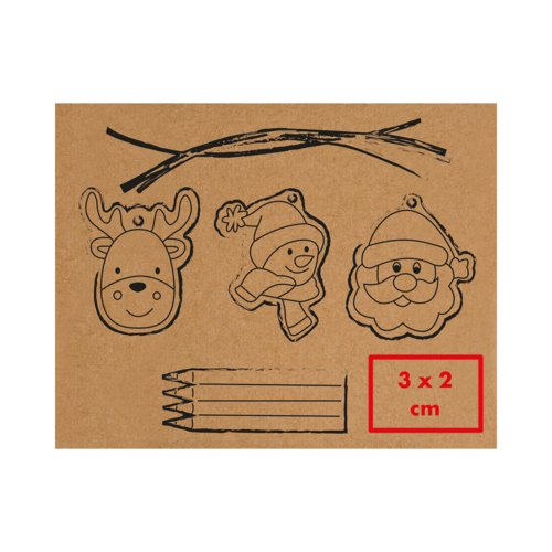Set de pintura con colgantes de papel, lpices y cintas.