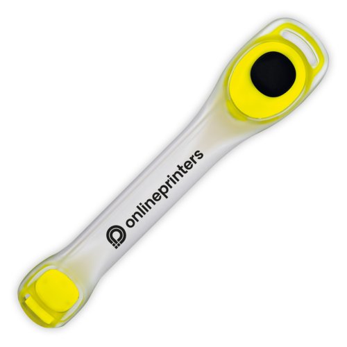 Brazalete LED de seguridad amarillo.