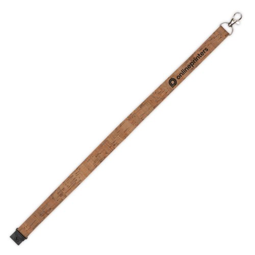 Lanyard de corcho natural con mosquetn.