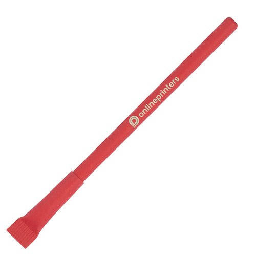 Bolgrafo rojo sin tinta para escribir y patrones.