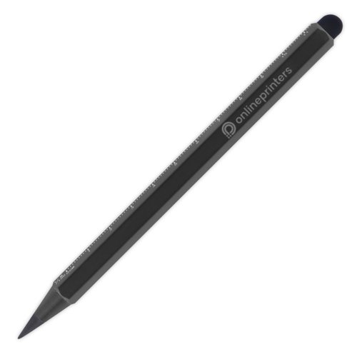 Lpiz de grafito negro con goma de borrar y funcin de lpiz tctil.