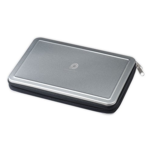 Caja de herramientas de aluminio con cremallera.