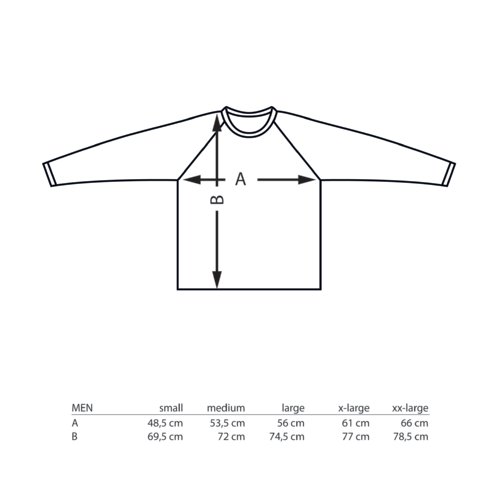 Camiseta de tela de manga larga con cuello redondo.