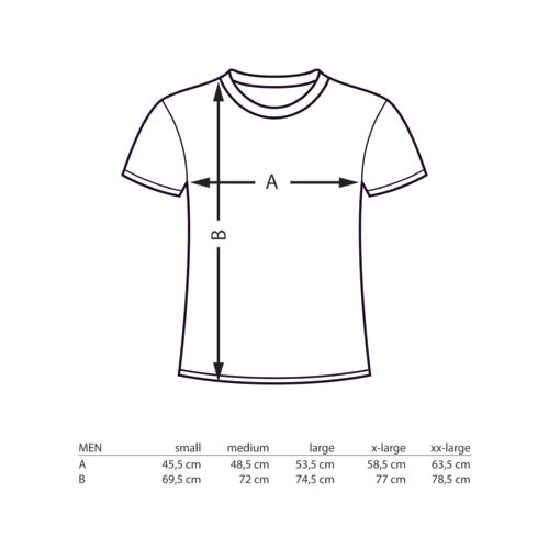 Camiseta de algodn con cuello en V y mangas cortas.