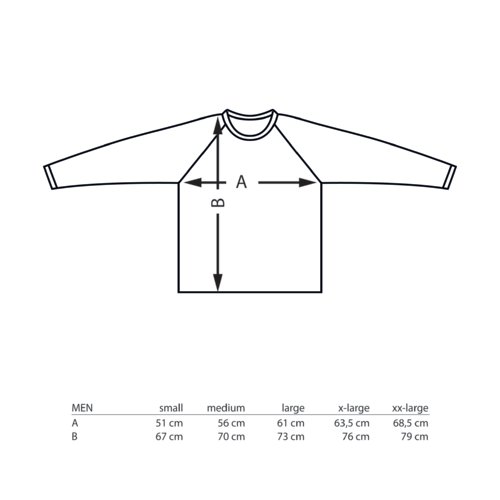 Sudadera de tela con mangas largas y cuello redondo.