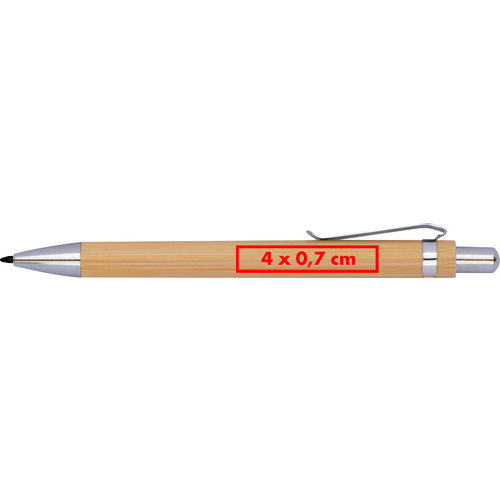 Lpiz sin tinta color madera con clip.