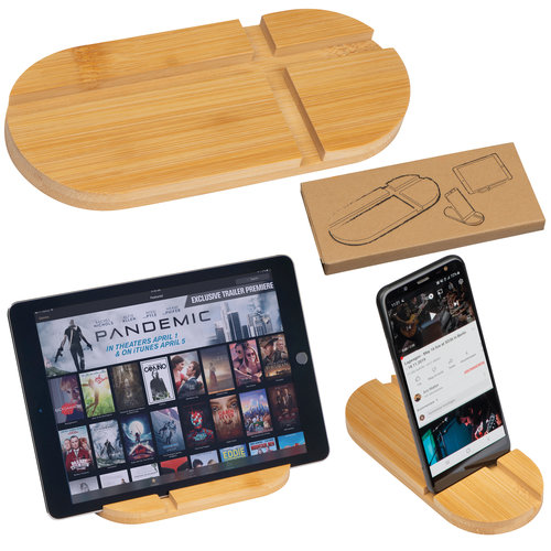Soporte de bambú para tablet y smartphone Pekalongan 1
