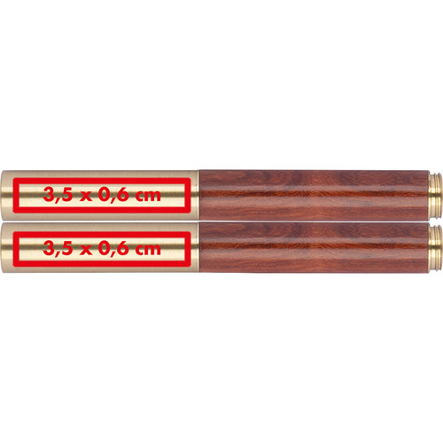 Juego de escritura de madera con bolgrafo y estuche.