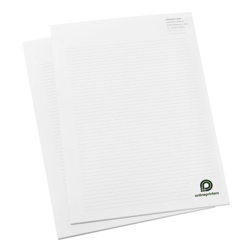 Bloc de papel con encabezado encolado.