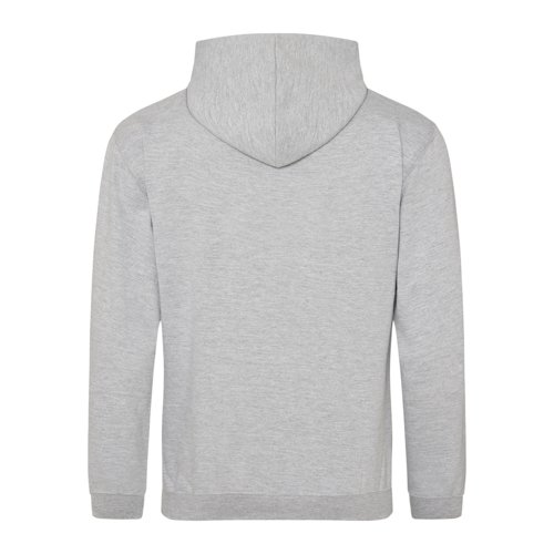 Sudadera con capucha gris jaspeada de mezcla de algodn.