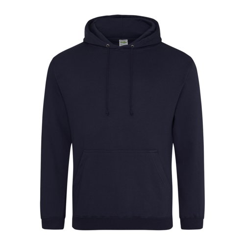 Sudadera con capucha azul marino de mezcla de algodn con capucha y bolsillo tipo canguro.