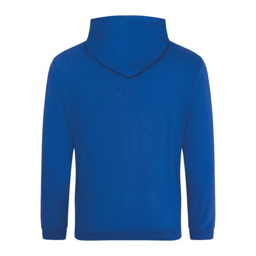 Sudadera con capucha unisex azul real en mezcla de algodn.