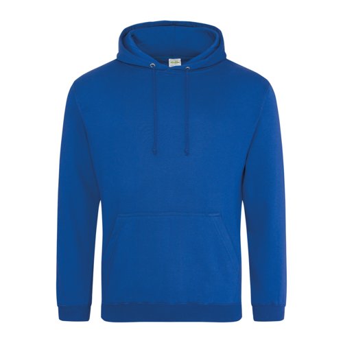 Sudadera con capucha azul real de mezcla de algodn con capucha y bolsillo canguro.