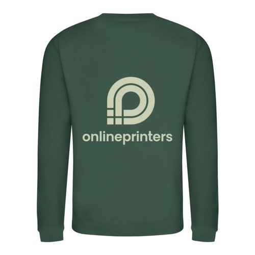Sudadera verde oscuro de algodn y polister, corte unisex.