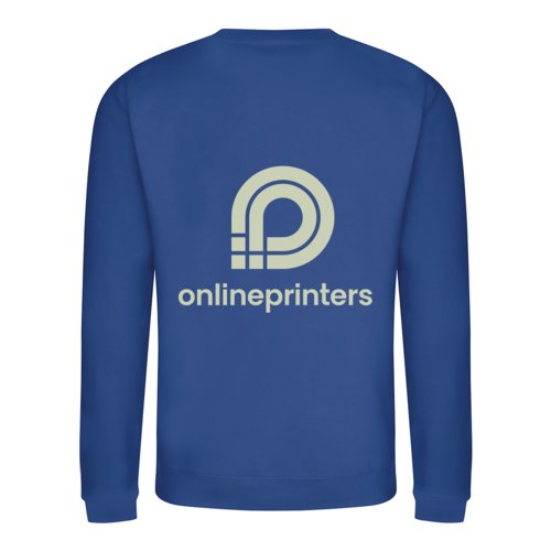 Sudadera unisex azul real de mezcla de algodn con mangas largas.