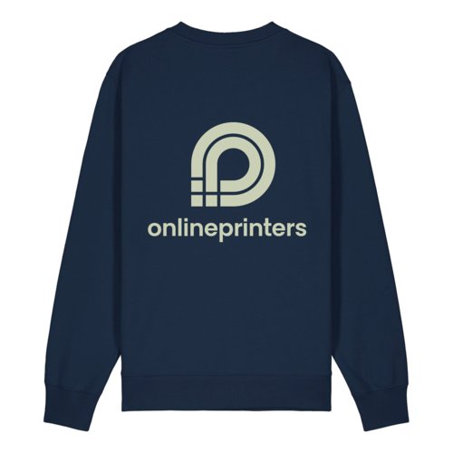 Sudadera azul marino de algodn orgnico, unisex.