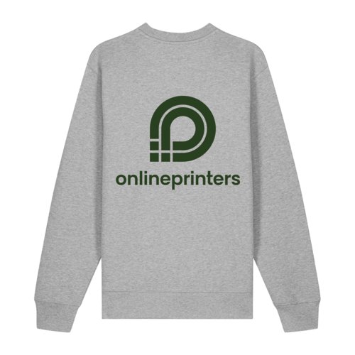 Sudadera gris jaspeada en algodn orgnico, unisex.