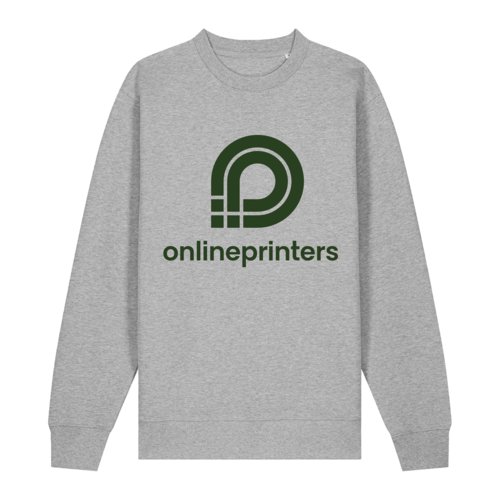 Sudadera unisex gris jaspeada de algodn orgnico.