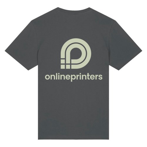 Camiseta antracita de algodn orgnico, corte unisex.