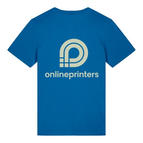 Camiseta azul real de algodn orgnico, corte unisex.