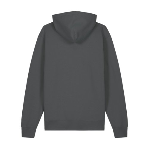 Sudadera con capucha de algodn orgnico antracita.