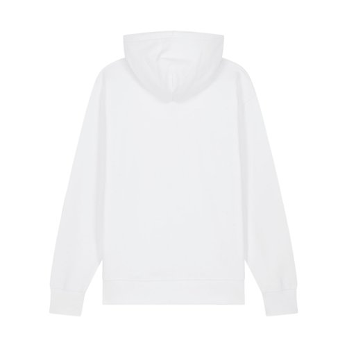 Sudadera con capucha blanca unisex en algodn orgnico.