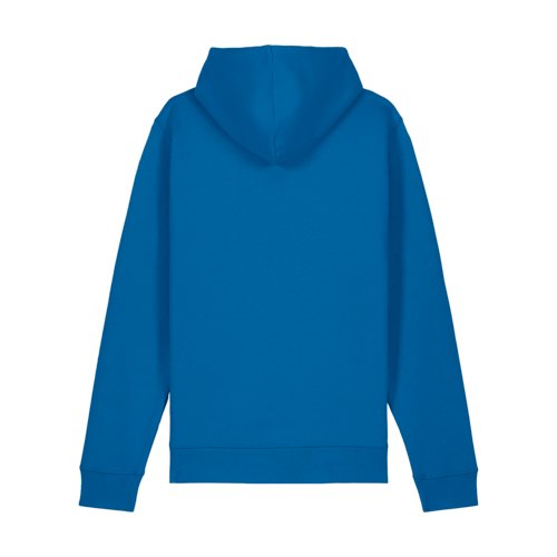 Sudadera con capucha azul real de mezcla de algodn con capucha y bolsillo canguro.