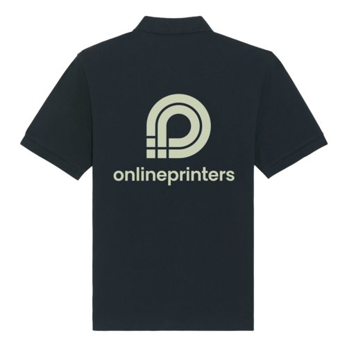 Polo negro de algodn orgnico, unisex.