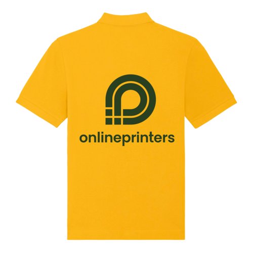 Polo amarillo de algodn orgnico, corte unisex.