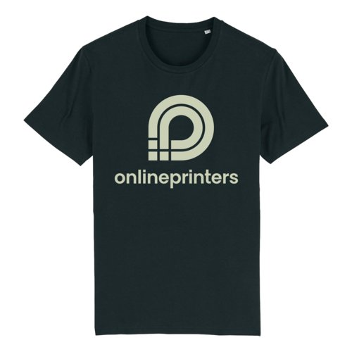 Camiseta negra de algodn orgnico con mangas cortas.