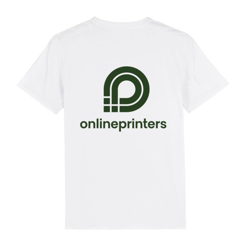 Camiseta blanca de algodn orgnico de corte unisex.