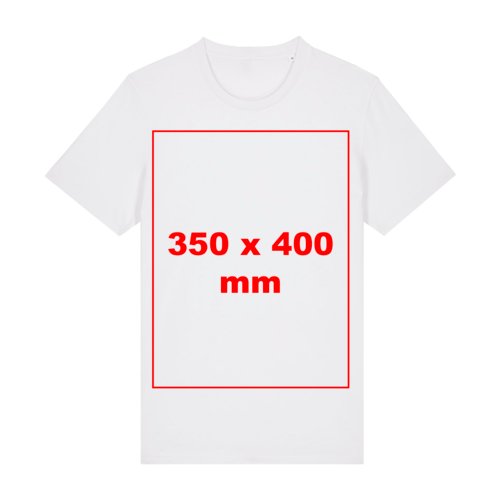 Camiseta blanca de algodn con mangas cortas.