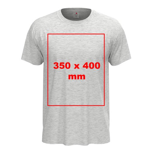 Camiseta gris de algodn con mangas cortas y cuello redondo.