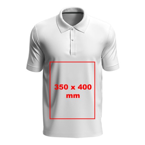 Polo unisex de tela con mangas cortas y tapeta de botones.