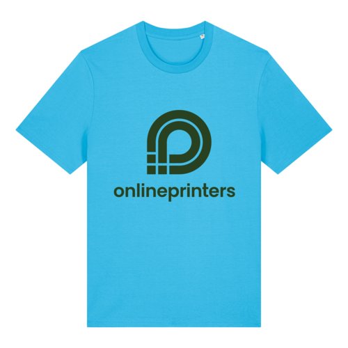 Camiseta unisex de algodn orgnico azul aguamarina.