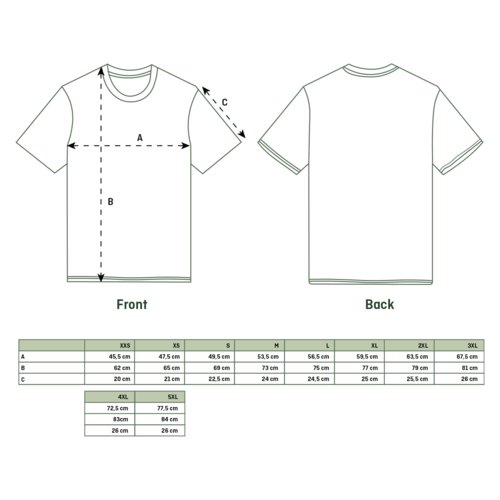 Camiseta de algodn de manga corta y cuello redondo, Unisex.