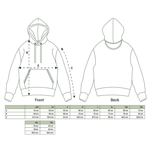 Sudadera con capucha de algodn con cordn y bolsillo canguro.
