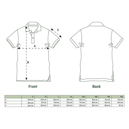 Polo de algodn, unisex, con tapeta de botones corta.