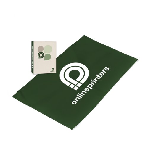 Toalla activa de microfibra verde.