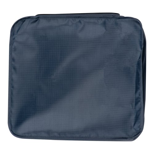 Juego de viaje textil azul oscuro, 4 piezas.