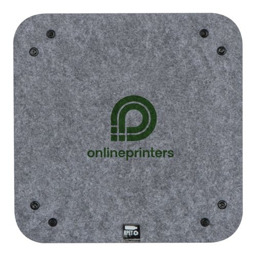 Bandeja de almacenamiento de fieltro antracita con patrn.
