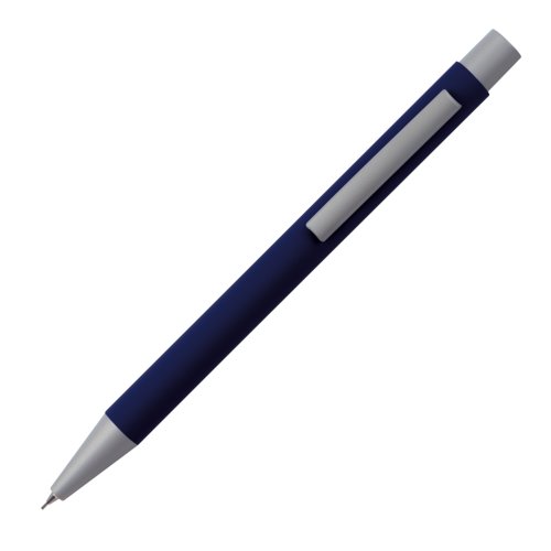 Portaminas azul oscuro con clip y partes metlicas.