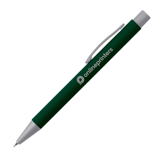 Portaminas verde oscuro con clip.