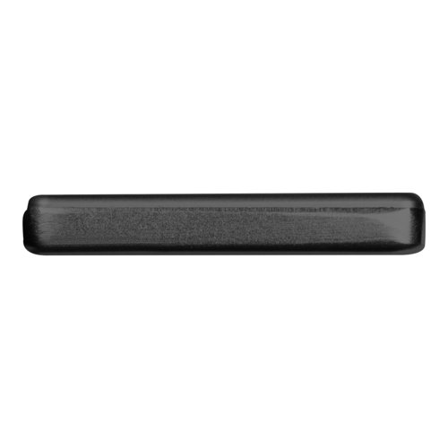 Batera externa negra con capacidad de carga de 5.000 mAh.