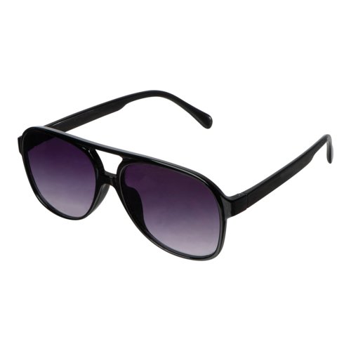 Gafas de sol negras de estilo aviador con cristales oscuros.