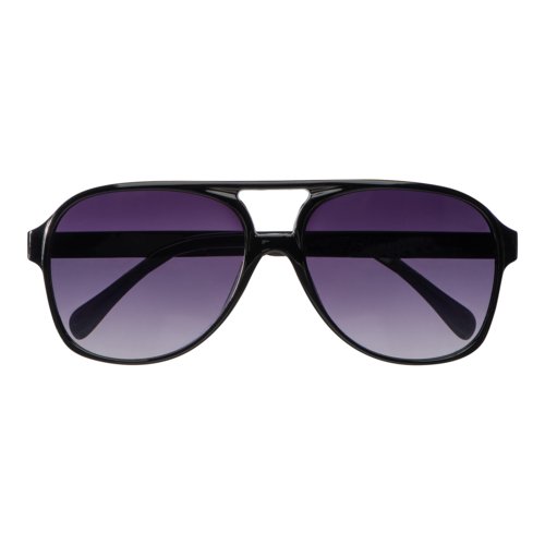 Gafas de sol de aviador de plstico negro.