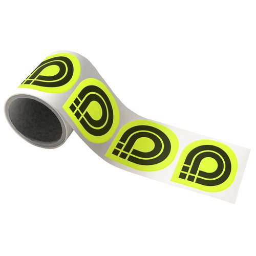 Etiquetas autoadhesivas con corte de contorno personalizado.